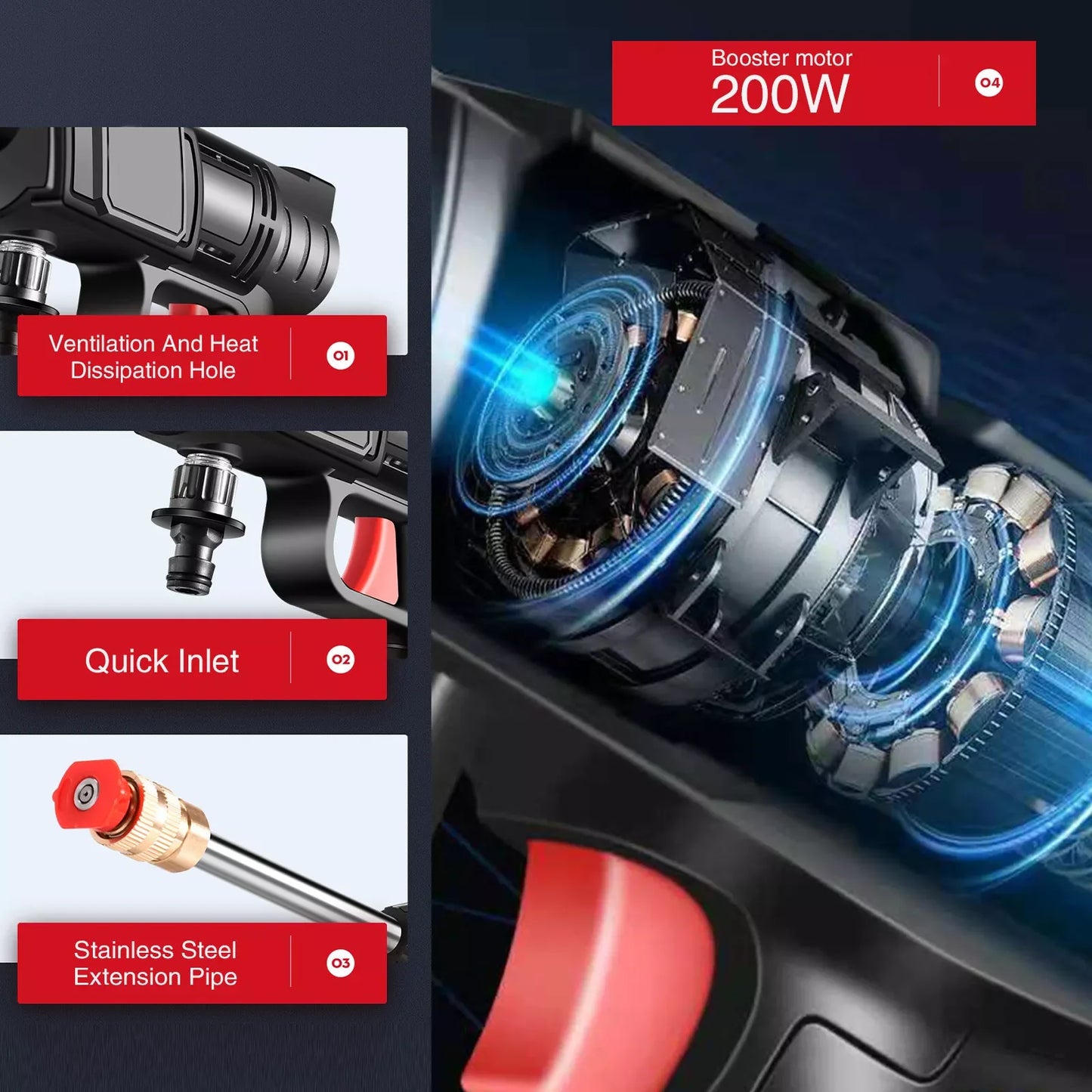 Portable Power Water Spray Gun for Car Cleaning