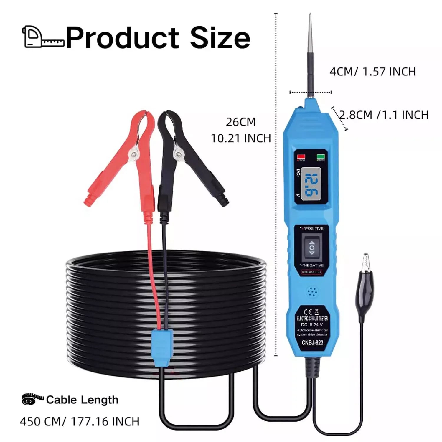 Digital Automotive Circuit Tester Probe 3.5–36V