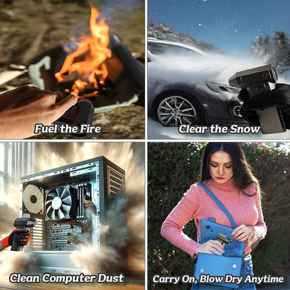 Portable Jet Fan Blower 130,000 RPM, Adjustable Airflow